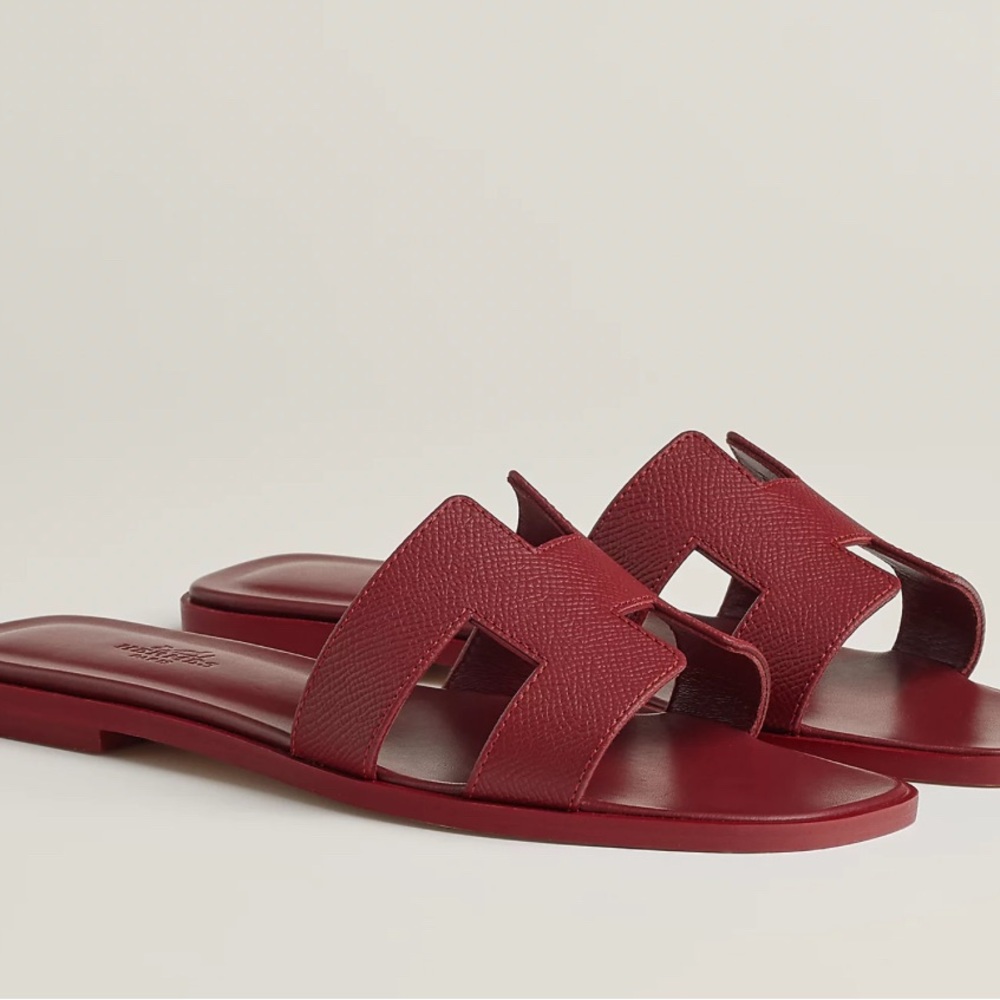 Hermès Oran Sandals in Rouge H